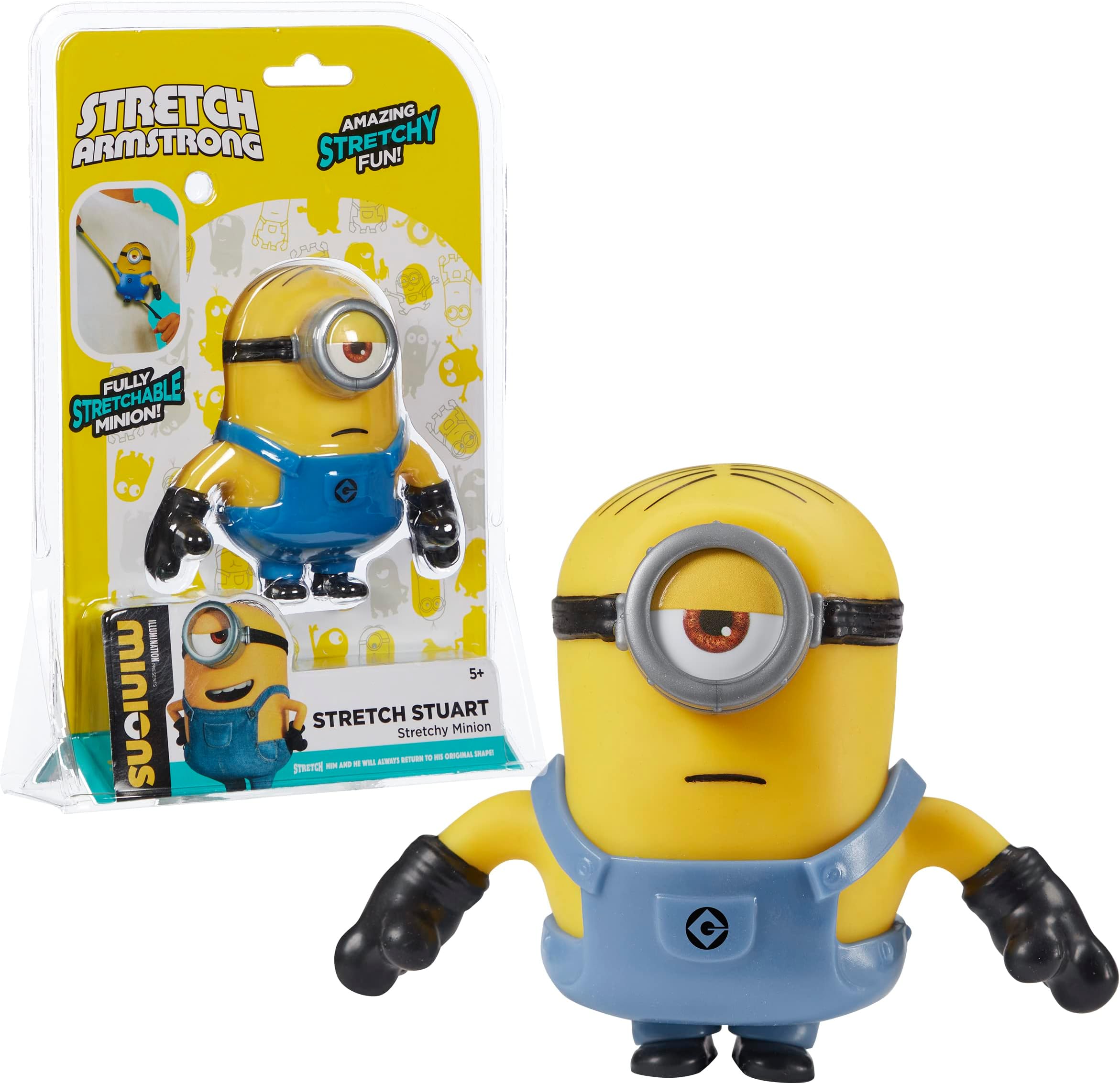 Character Options07165 Stretch Minion Stuart Toy. Amazing Stretchy Fun. Perfect Christmas OR Birthday Present for Boys and Girls, Yellow
