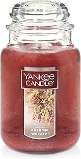 Sponsored Ad - Yankee Candle Autumn Wreath Scented, Classic 22oz Large Jar Single Wick Candle, Over 110 Hours of Burn Time