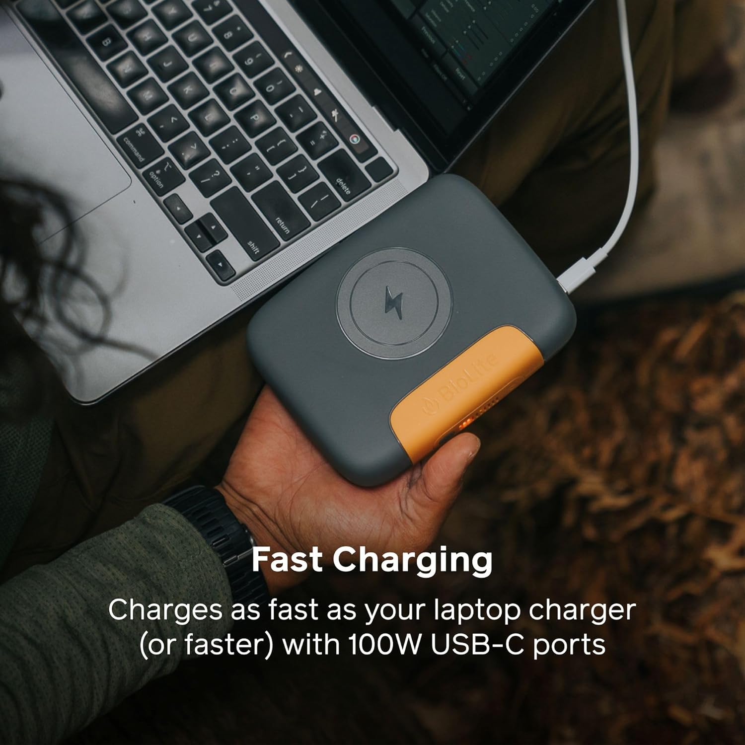 BioLite Charge 100 Max 100W Fast Portable Charger for Laptops, Cell Phone, Earbuds, Simultaneous Multiple Device Charging with MagSafe Panel, USB-C & USB-A Ports, FAA Carry On Compliant - Image 3