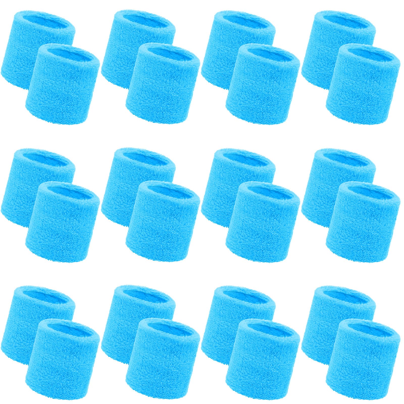 Bememo 24 Pcs Kids Sweat Wristbands Sweatband Wristbands Bulk