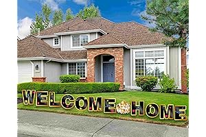Welcome Home Yard Sign with Stakes – Outdoor Welcome Home Decorations Suitable...