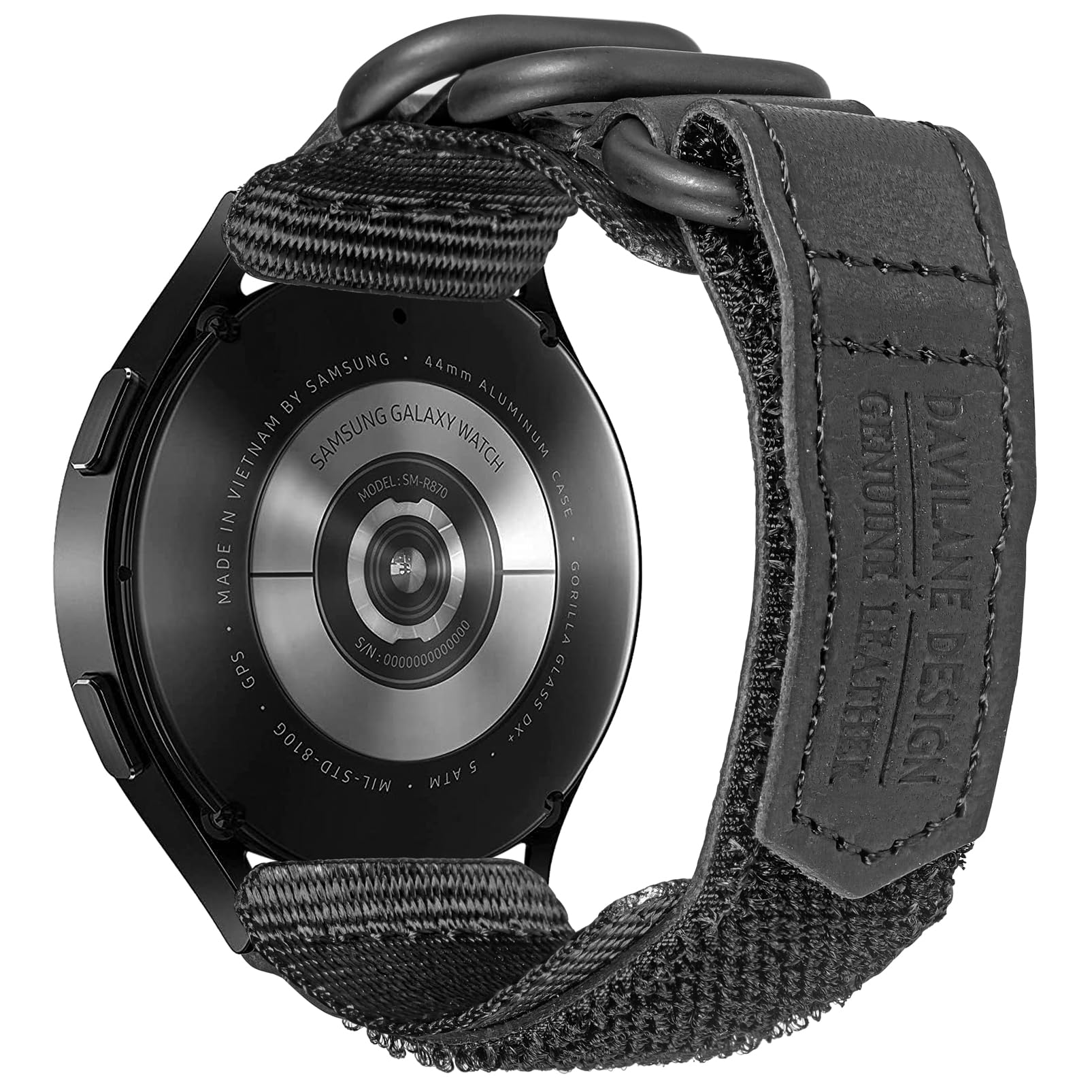 DAVILANE Compatible with Samsung Galaxy Watch Bands,22mm Quick Release Leather Nylon Watch Strap for Samsung Gear S3/Samsung Watch 3 45mm/Samsung Galaxy Watch 46mm/Samsung Gear S3 Classic & Frontier