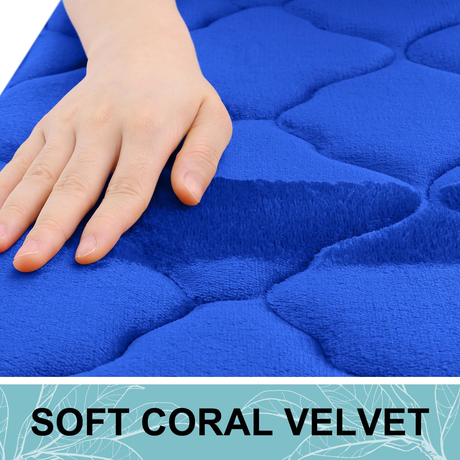 OLANLY Alfombra de baño de espuma viscoelástica de 47 x 20 pulgadas, suave y absorbente, antideslizante, cómoda, lavable a máquina, para suelo de baño, bañera, ducha y accesorios de decoración del