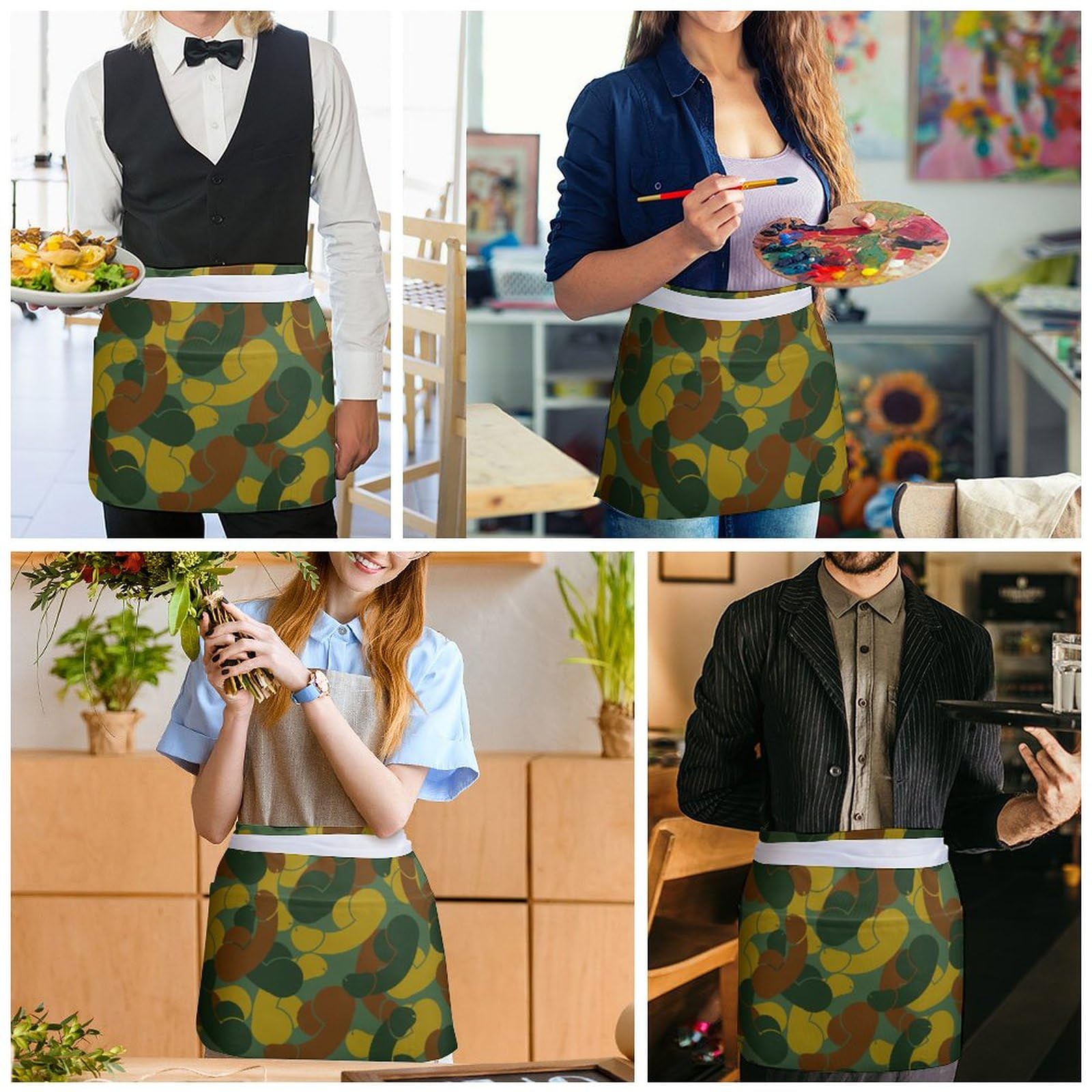 Amazon.co.jp: ミリタリー迷彩ペニス エプロンおしゃれ 前掛け調理用