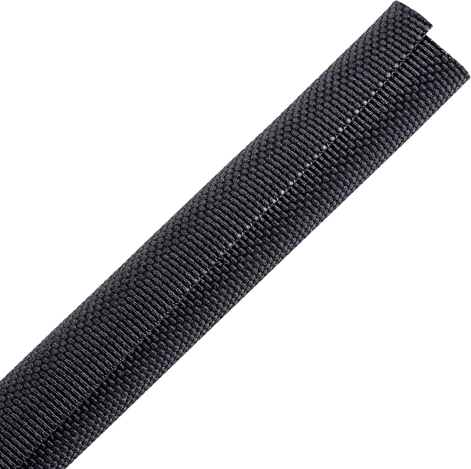 Split Braided Cable Wire Sleeving Mesh Woven Loom for Automotive Wires/Audio Video Cable/Multi-Cable Strings Organized Protection Cover (Black, 1/2''(13mm) - 24feet)
