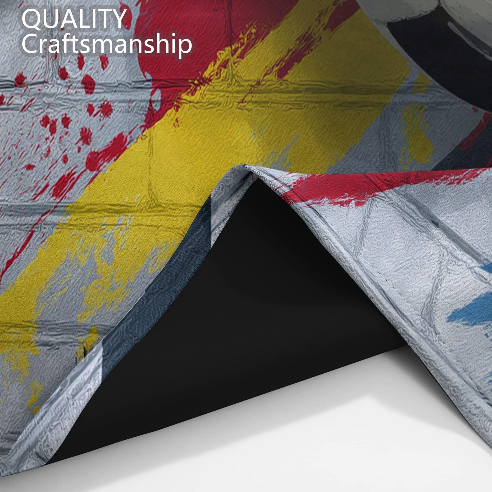 Generisch Grau Vorhang Blickdicht Thermovorhang Graffiti-Stil Backsteinmauer Fußball Gardinen, Wohnzimmer kälteschutz mit Ösen Vorhänge für Schlafzimmer Wohnzimmer Fenster H183 x B117 cm (2er Pack)