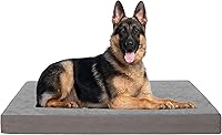 Vista 17 de Cama ortopédica de espuma viscoelástica para perros, camas refrescantes para perros extragrandes, cama impermeable para mascotas para jaula