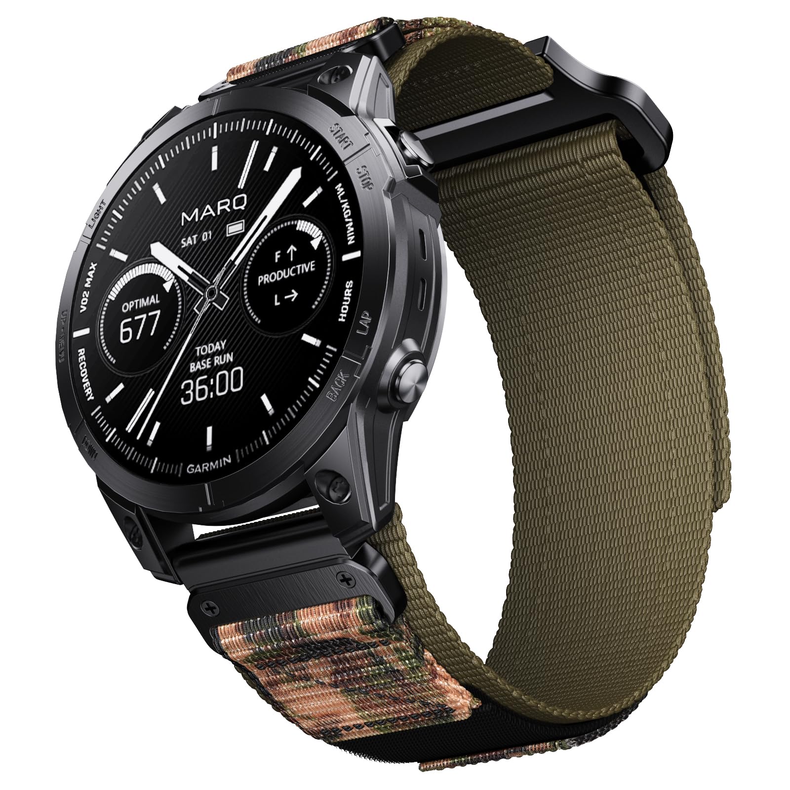 ABELTA for Fenix 7/Fenix 6/Fenix 5 Nylon Velcro Watch Band,22mm Rugged Sports Strap for Fenix 7 Pro,Fenix 6 Pro,Fenix 5 Plus,Forerunner 955,Forerunner 945, Approach S62, Epix, MARQ, Quatix