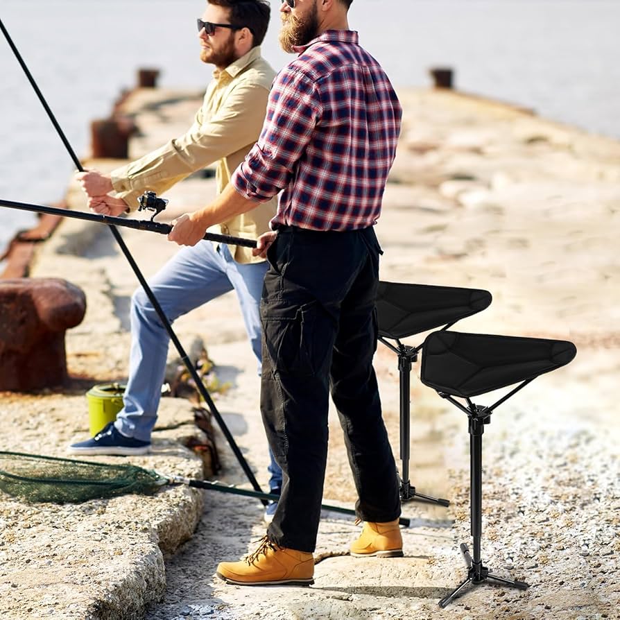 Amazon.co.jp: 折りたたみ椅子 三本足 伸縮式 スタンディング