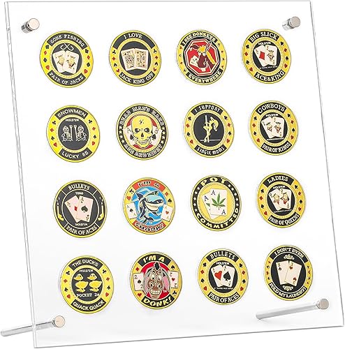 Miniatura 9 de Guardia de póquer, Pesos para póquer, Regalos de póquer para hombres, Protector de tarjeta de póquer, Accesorios de póquer, Monedas coleccionables,