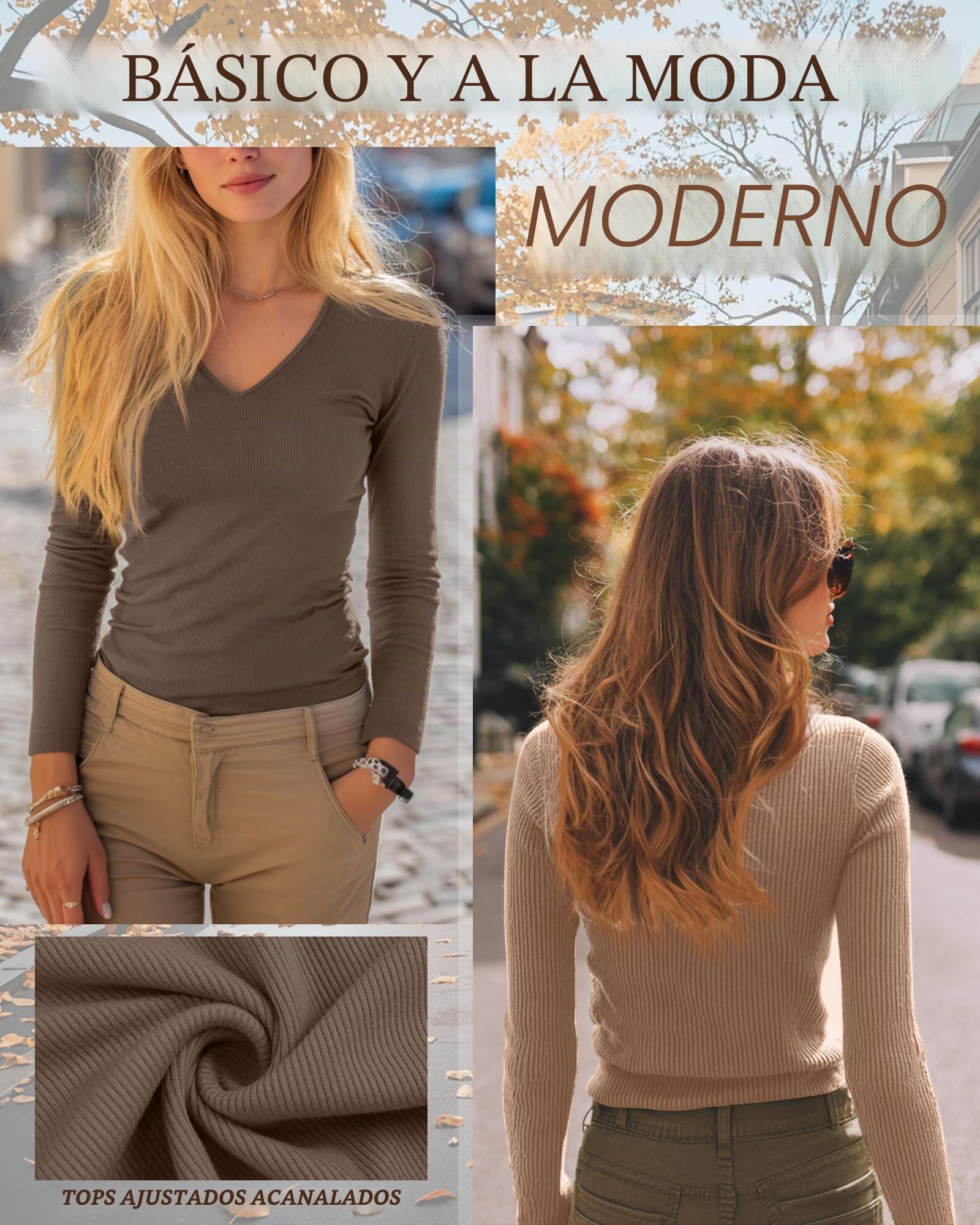 Ficerd Paquete de 3 Camisetas para Mujer | Tops De Algodón Con Escote En V, Atuendos Informal De Negocio, Camisetas Básicas Ajustadas Para Debajo Del Uniforme