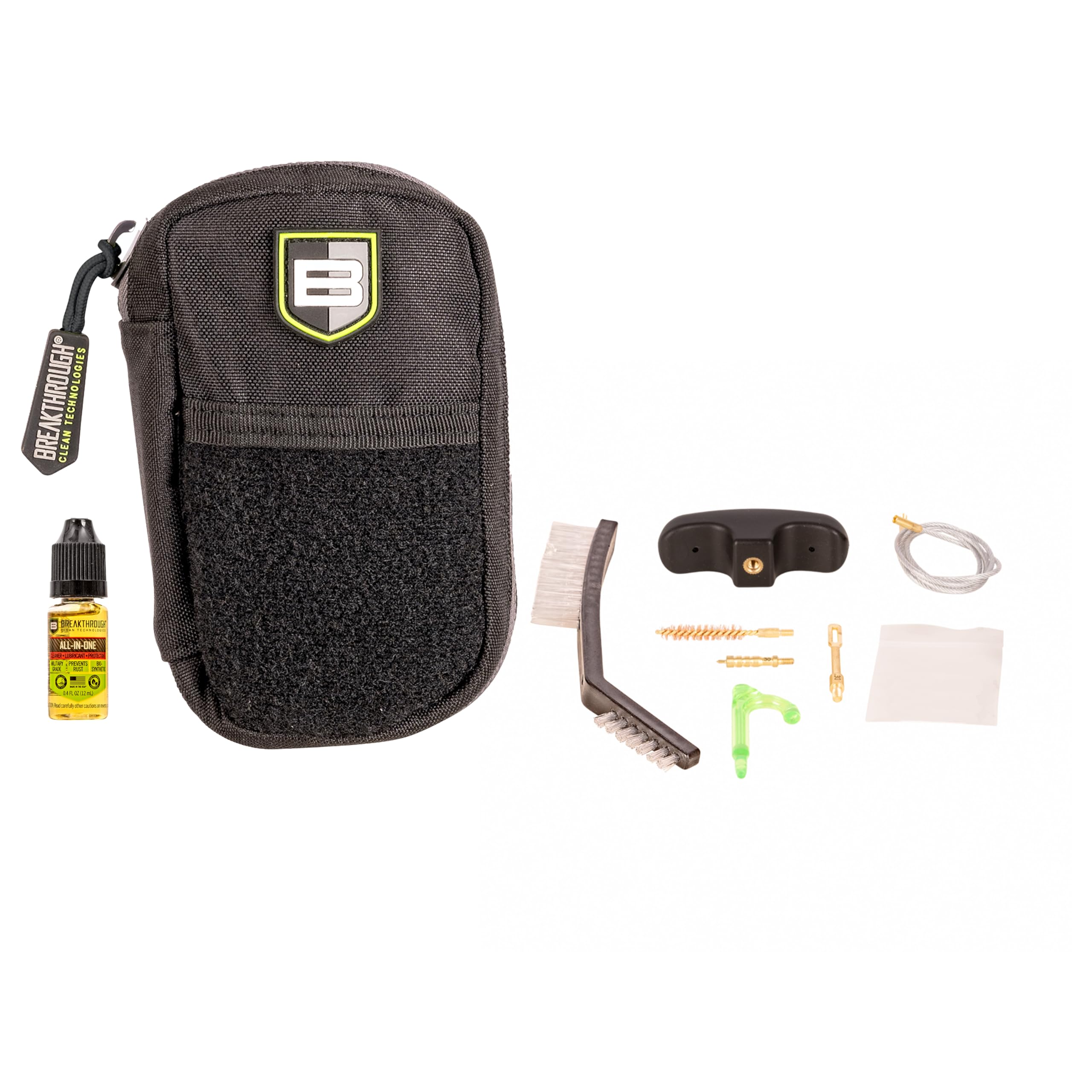 Breakthrough Clean Technologies® Badge Series Pull-Through Cleaning Kit w/Molle Pouch, 9mm