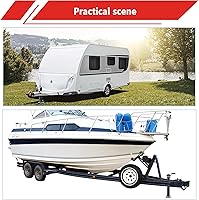 Vista 8 de TYT Gato para remolque giratorio de montaje en tubería soldable de 5000 libras, gato de lengüeta de remolque de viaje vertical de 15 pulgadas