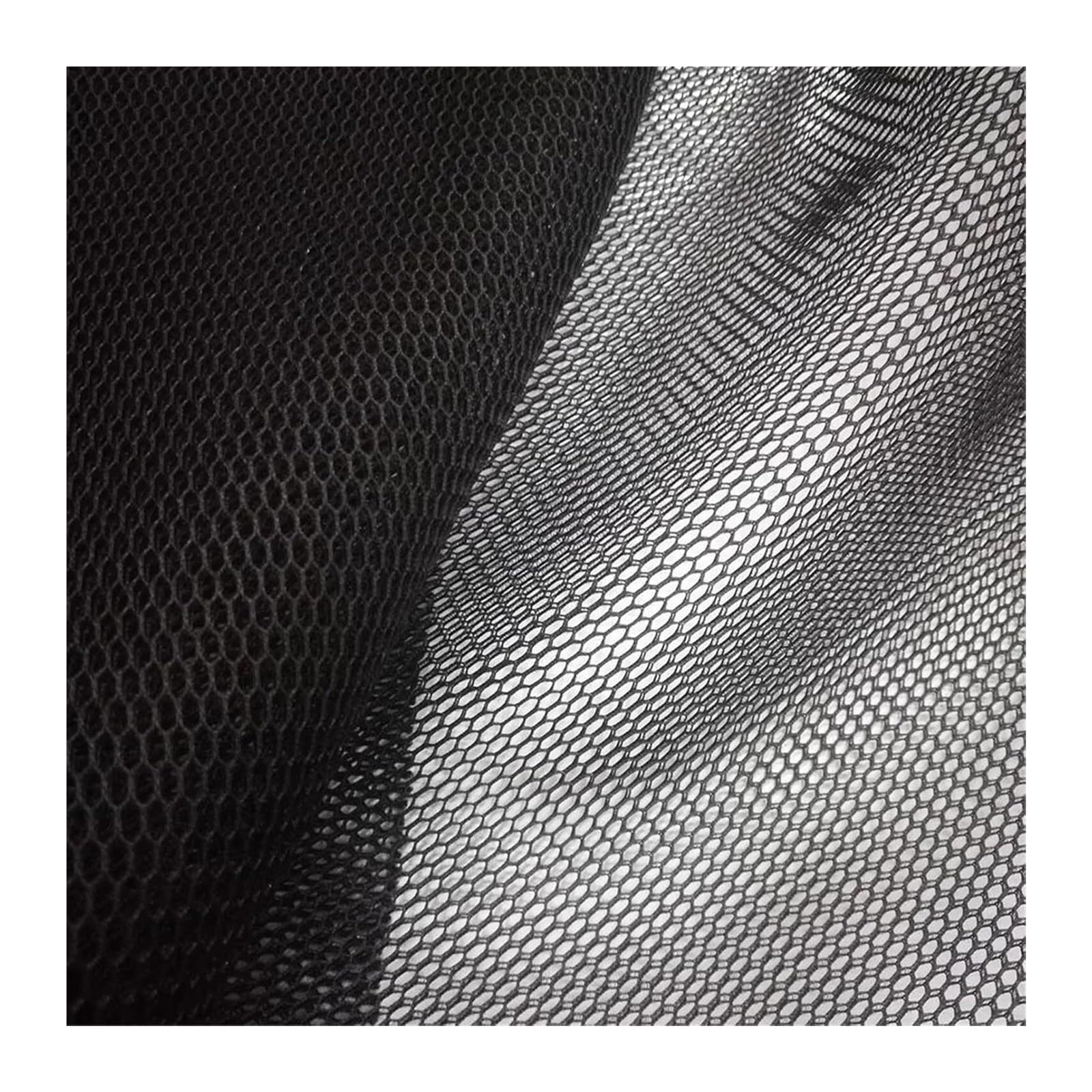 Tul de poliéster de primera calidad, La capa de aire hexagonal del poliéster 99% hizo punto la tela malla los 90x150cm multicolores respirables(White)