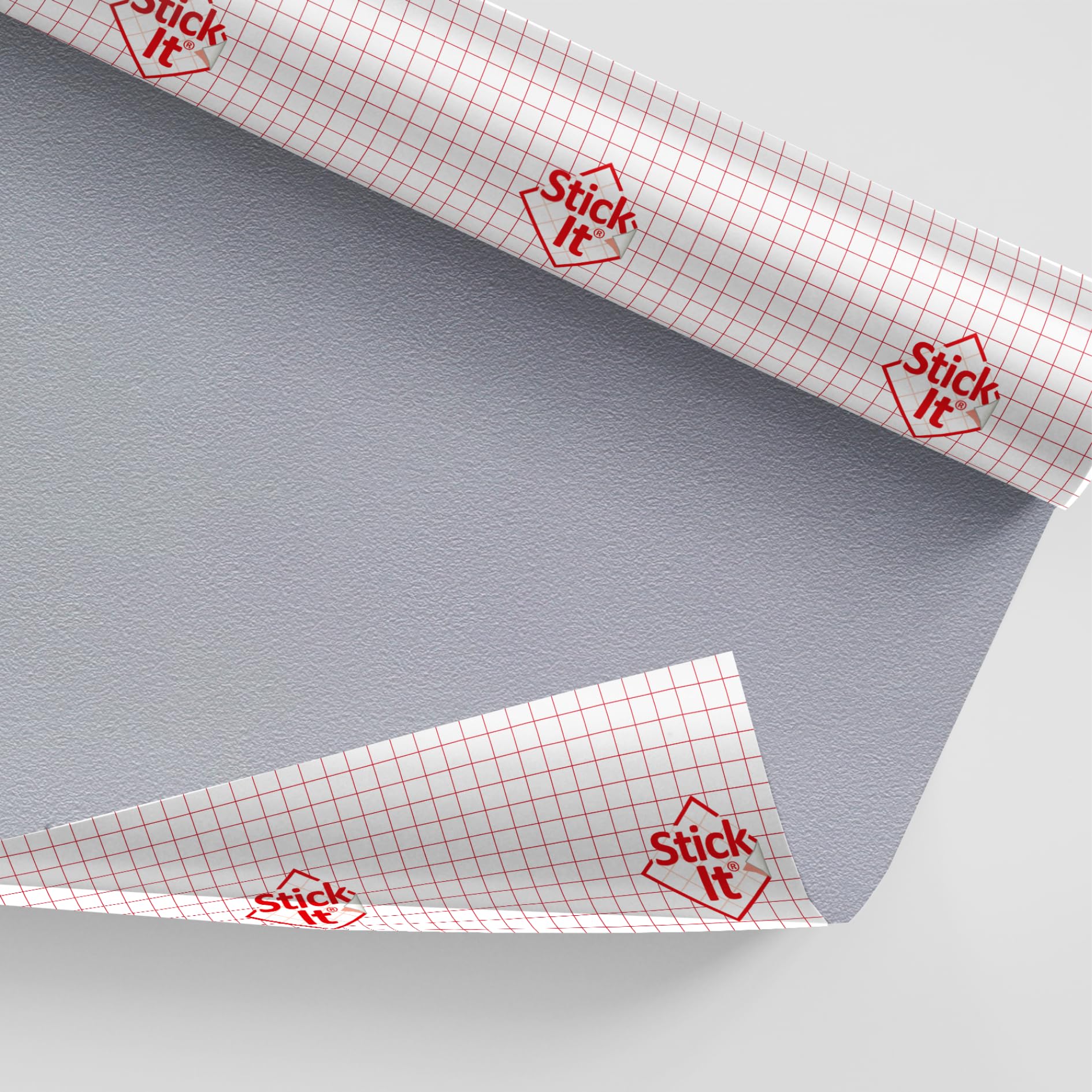 Stick-It Metallic Self-Adhesive Embossed Lampshade Vinyl 1460 x 500mm (Silver)