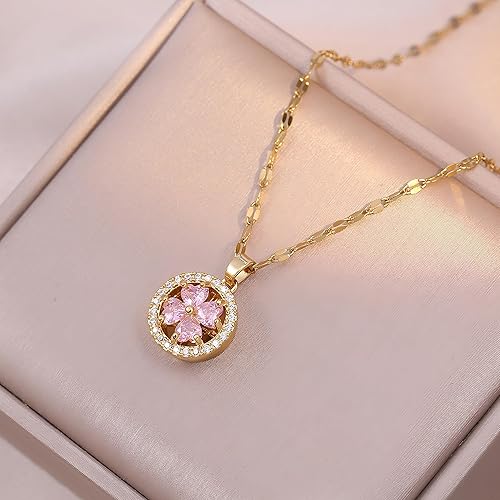 Miniatura 32 de Anillo de collar antiestrés para mujer, anillos de girasol para ansiedad, artículos de alivio del estrés, juguete giratorio de acero inoxidable