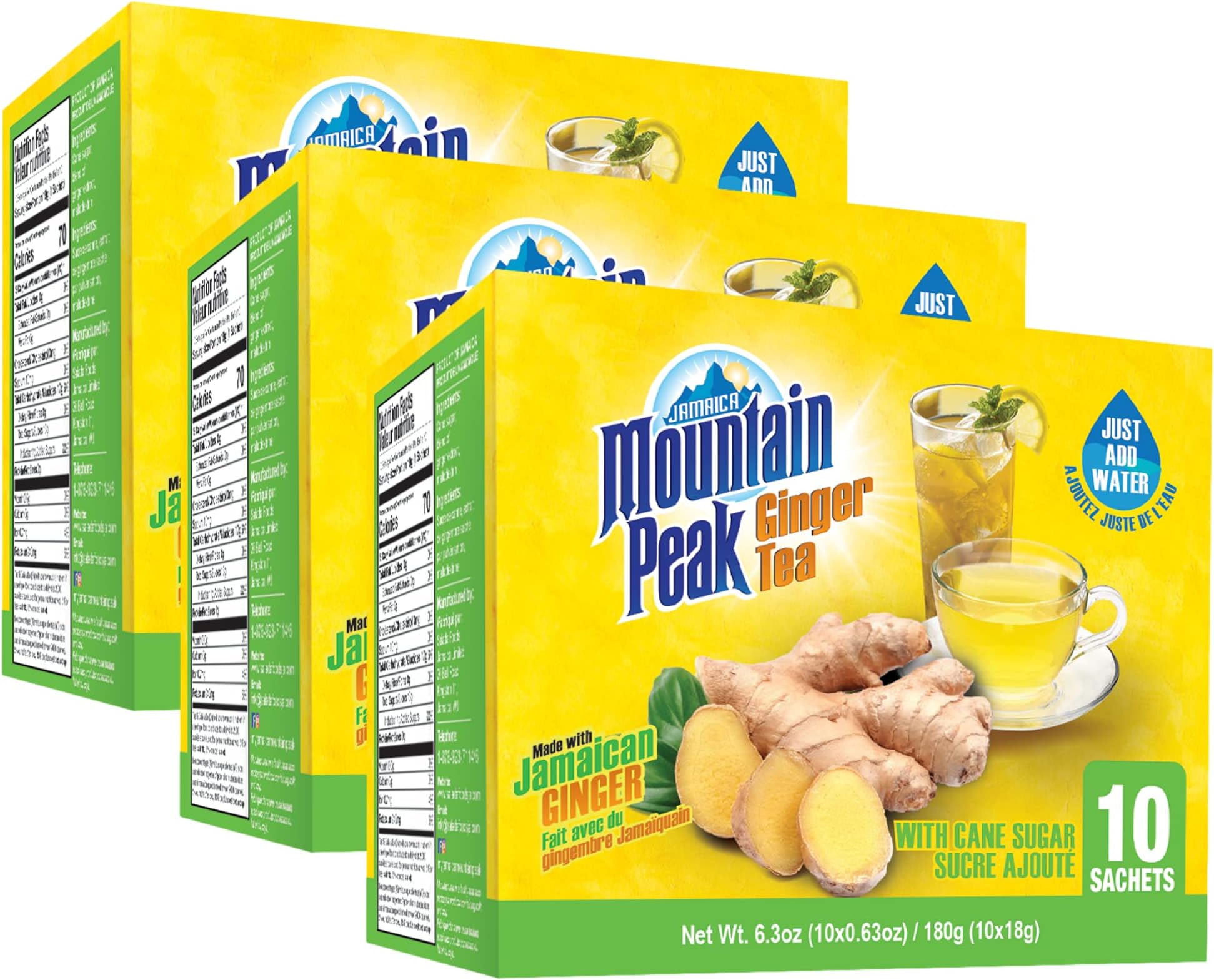 Amazon.com: Jamaica Mountain Peak Ginger Turmeric Tea, With No Added ...