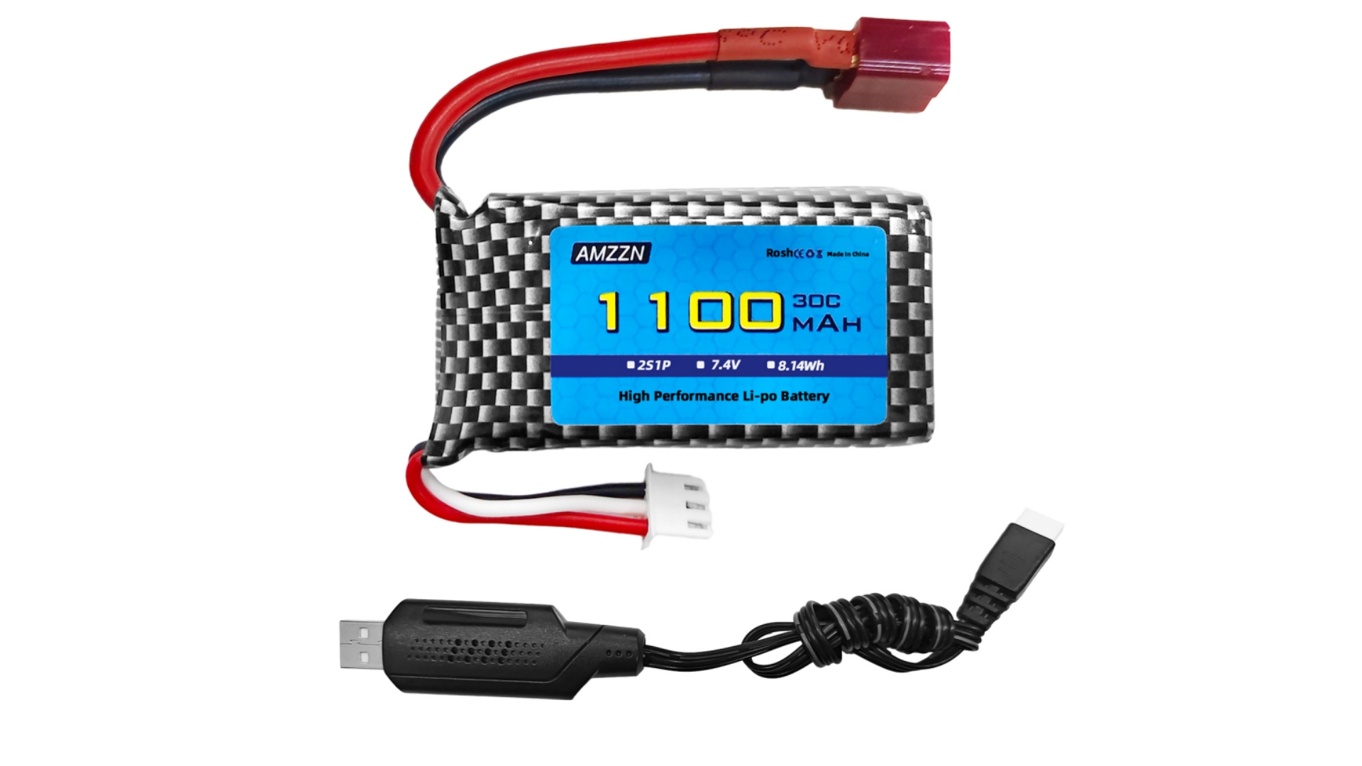 YUNIQUE GREEN-CLEAN-POWER - Batterie LiPo Rechargeable 3.7V 1200mAh Pour Drones Syma X5SC X5SW | Performances Constantes | Installation Facile | Dimensions : 54x29x9mm, Poids : 27,4 G | Argent