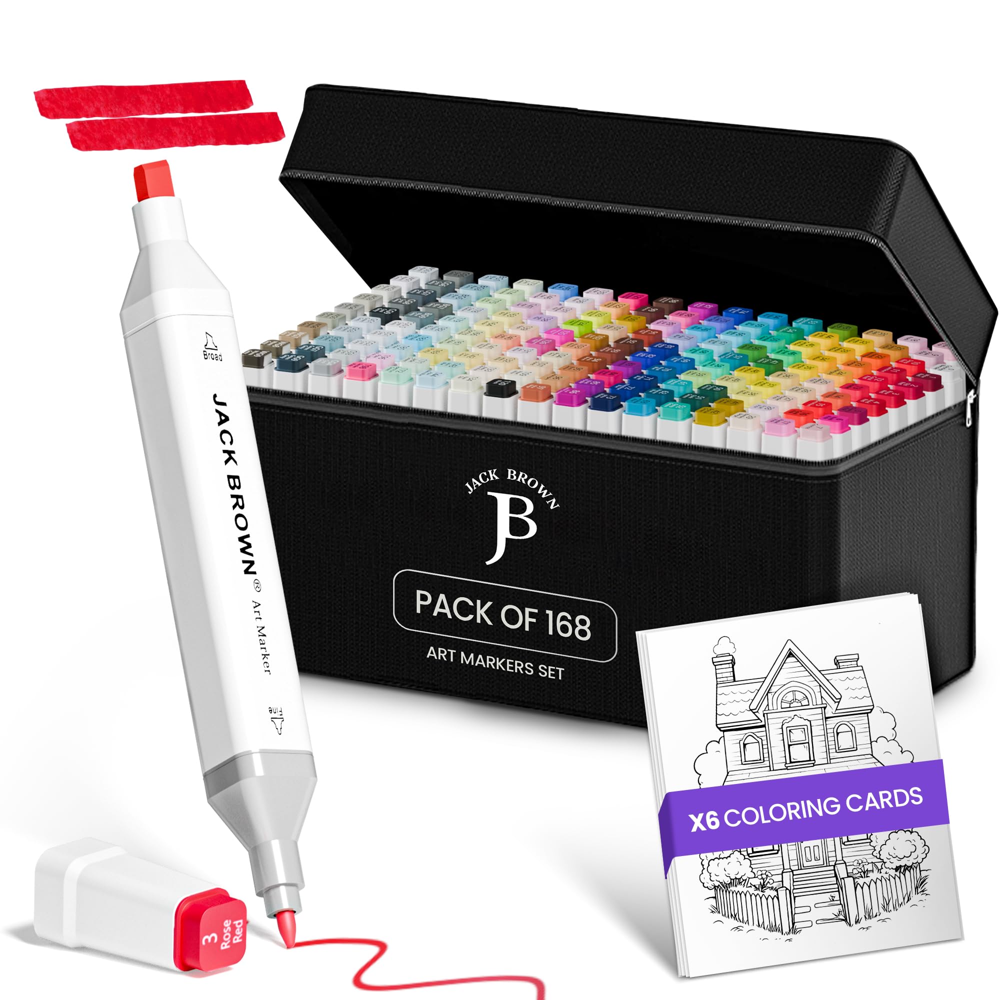 Amazon.com : JACK BROWN 168 Colors Alcohol Markers Set with