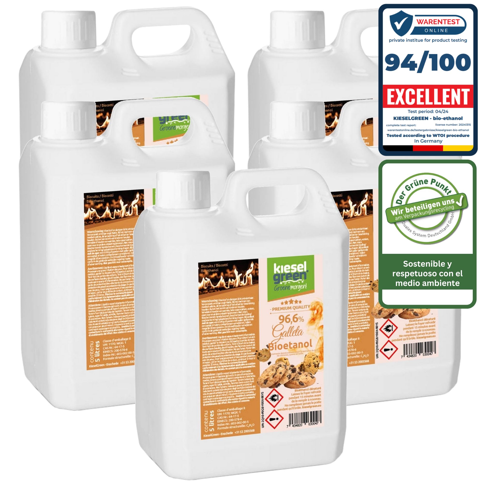 Bioetanol 25 Litros con Fragancia para Chimenea de Etanol, Muchas Variedades – Bioalcohol como Fragancia de Ambiente – Estufas de Bioetanol, Biochimenea Etanol, Ethanol (C25)