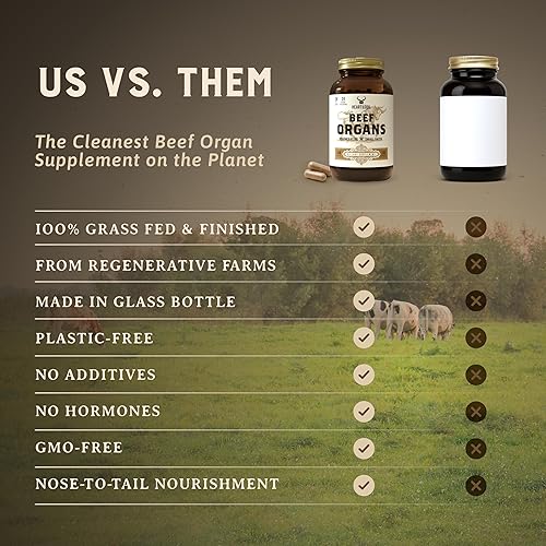 Miniatura 5 de HEART & SOIL – 100% Órganos de res alimentados con pasto y terminados de ganado regenerativo con hígado, corazón, riñón, páncreas y bazo