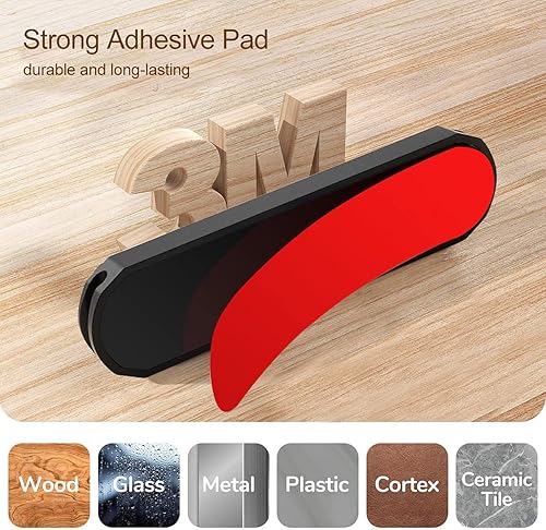 Miniatura 4 de Dracool Soporte magnético para cables, 6 ranuras, organizador de cables, organizador de cables, organizador de cables debajo del escritorio,