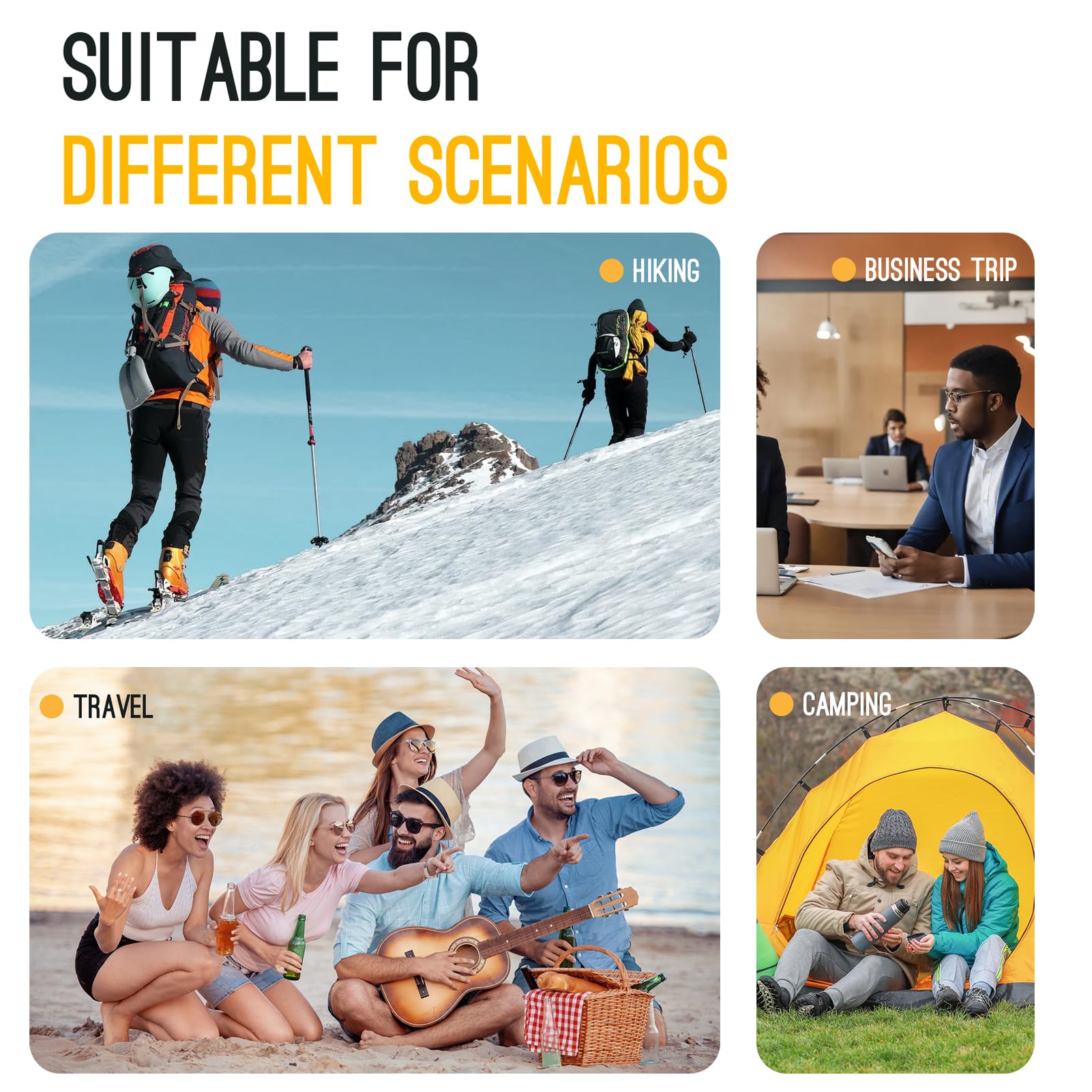 Compacta Prensada a Mano con Tanque de Agua de 80 Ml y Taza 120 Ml, Portátil para Caminatas y Viajes, Prensa Manual para un Auténtico Sabor a (Blanca)