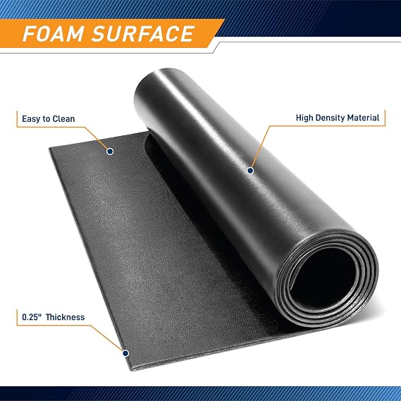 Marcy Fitness Equipment Mat and Floor Protector Compatible for Treadmills, Elliptical, Exercise Bikes, Stationary Cycles and Accessories