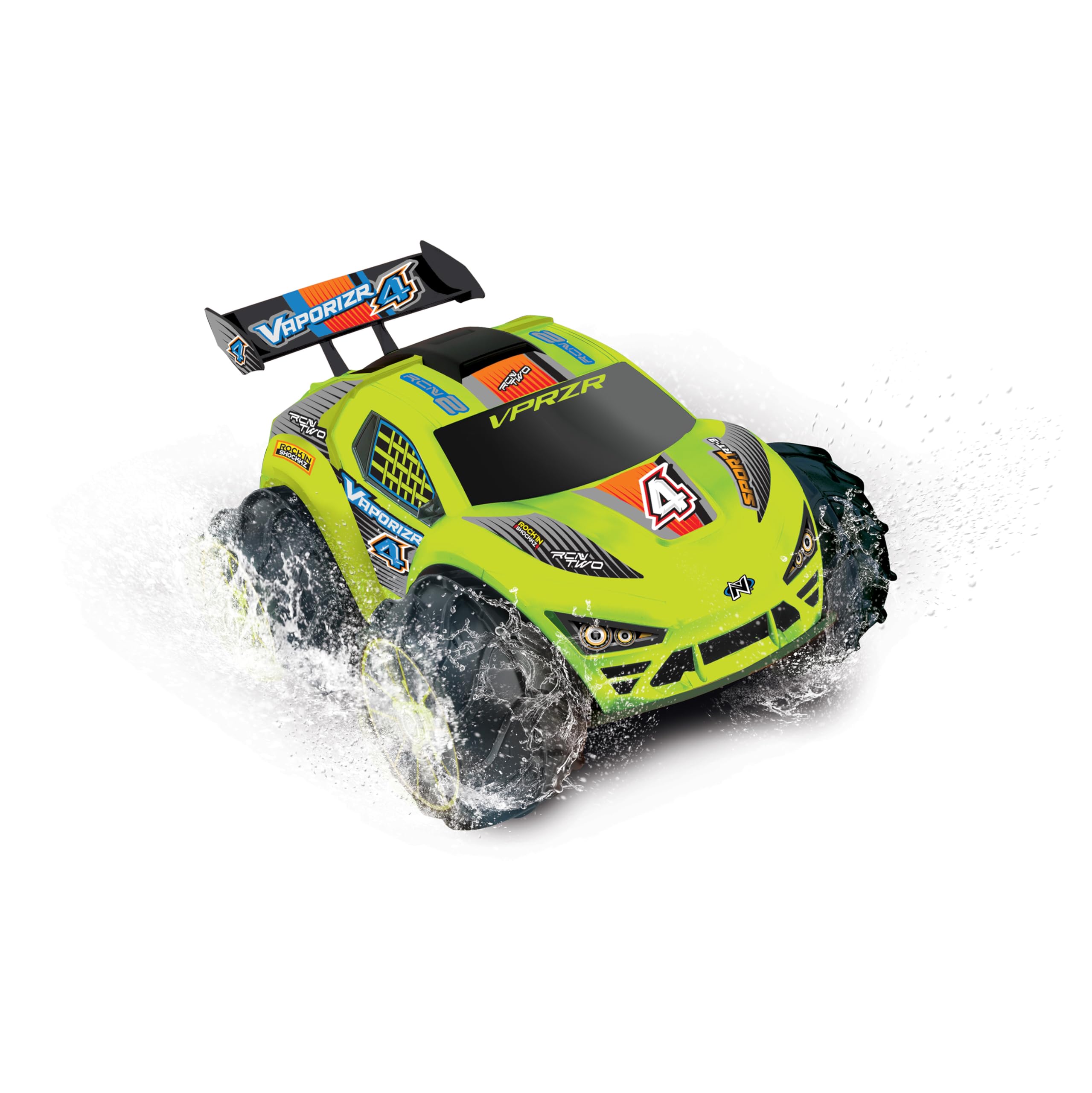 Nikko RC Auto VaporizR 4 1:12 - Amphibie Offroad, 2,4 GHz Fernbedienung, LED, wiederaufladbarer Akku, Erde/Wasser/Schnee, 9 km/h, sofort einsatzbereit - ab 6 Jahren