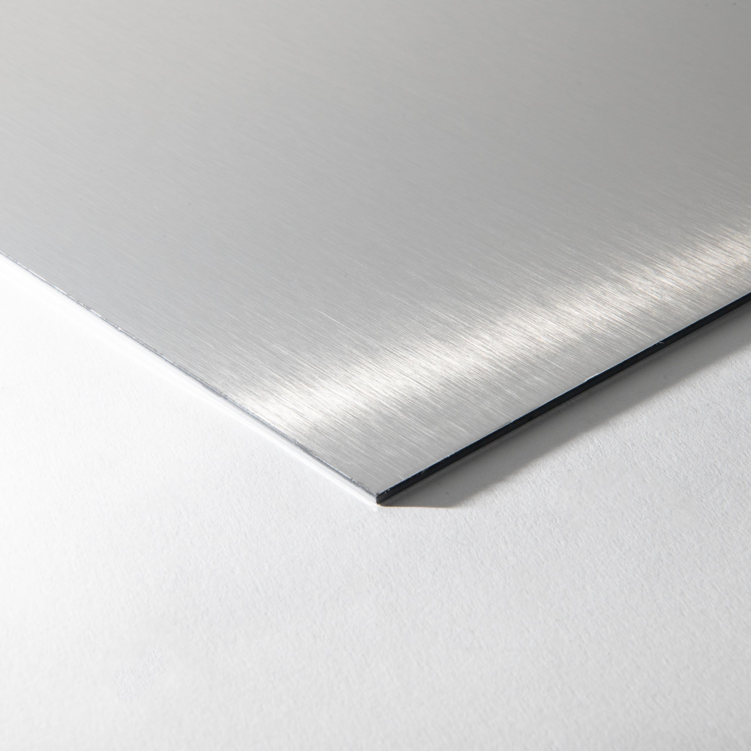 Crédence Composite Aspect INOX Brossé - 11 Tailles - Hauteur 50 cm x (Largeur 60 cm)