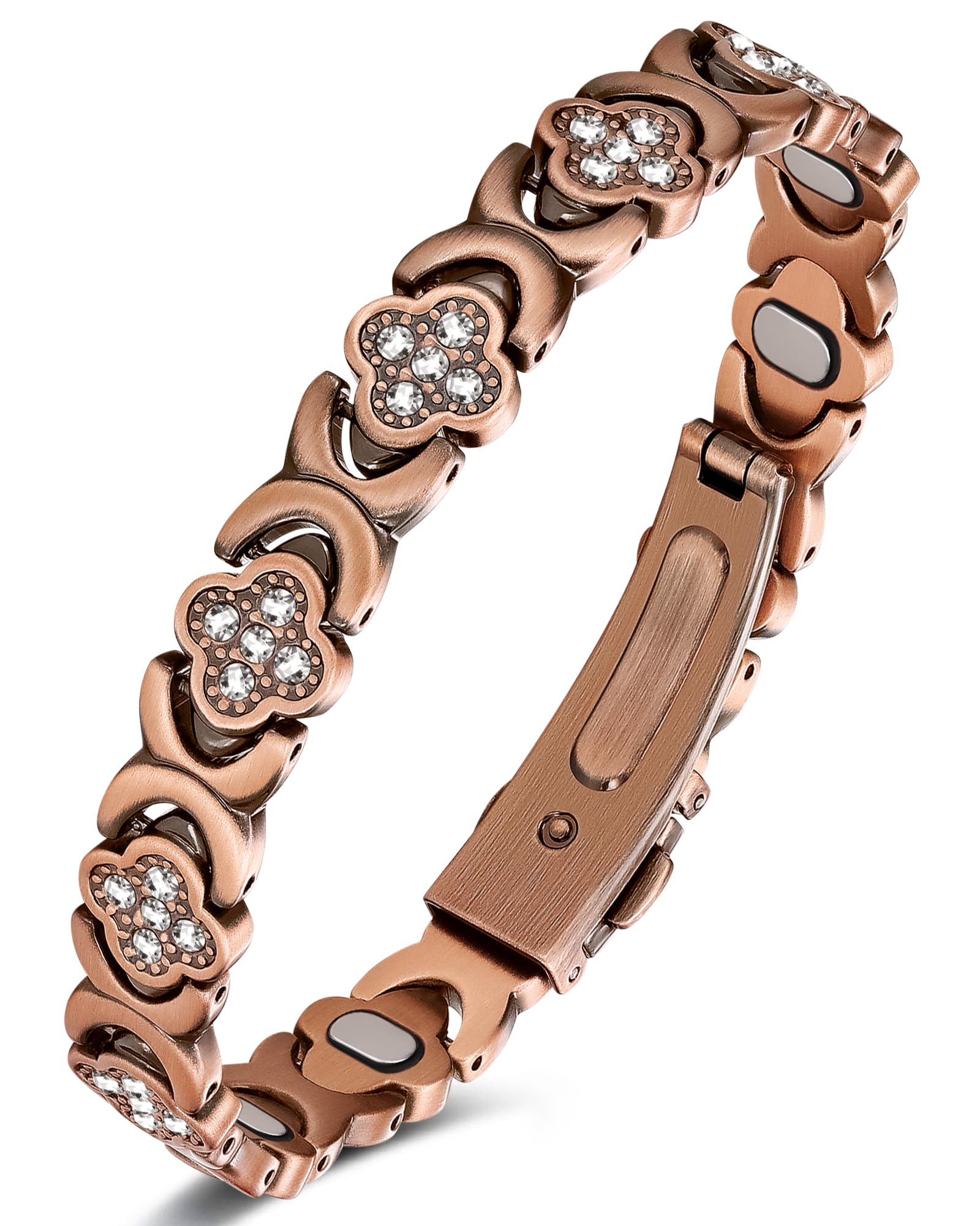 Jeracol Bracelet magnétique en cuivre avec aimant ultra puissant