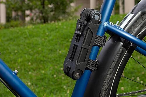 Miniatura 10 de Master Lock Cerradura plegable de acero endurecido negro con llave, cerradura antirrobo resistente para bicicletas, scooters eléctricos, 2-34 pies