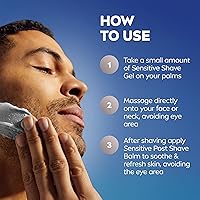 Vista 8 de NIVEA MEN Gel de afeitado sensible con vitamina E, extractos calmantes de manzanilla y hamamelis, paquete de 3 latas de 7 onzas