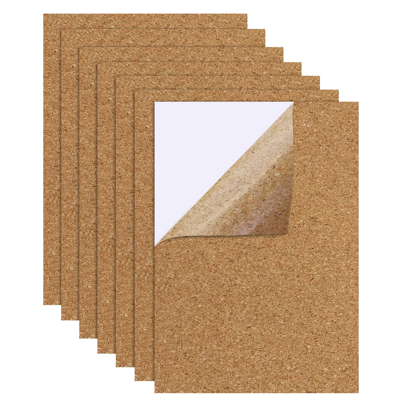 Lastre di sughero autoadesive 30x21 cm 1 mm spessore rettangolari marroni per decorazione parete
