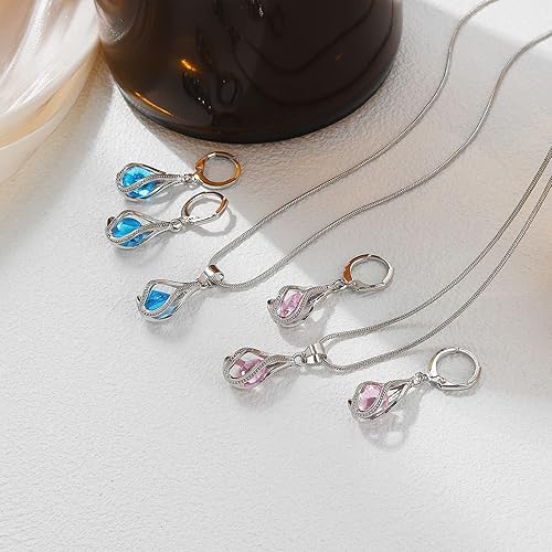 Miniatura 5 de IFKM Silver Jewelry Sets for Women Rhinestone Crystal CZ Bridal Bridesmaid Accessories Necklace Earrings set for Wedding Prom Anniversary Birthday