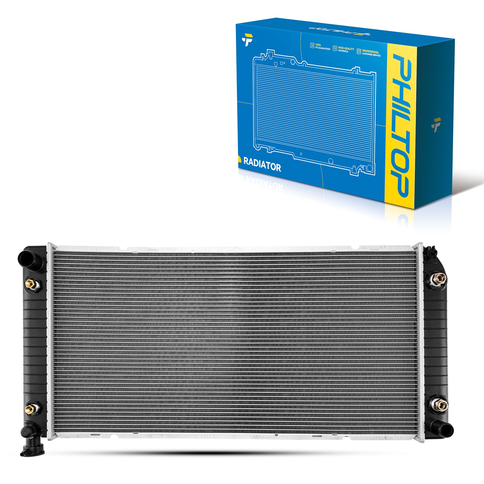 PHILTOP CU1693 Automotive car Radiators for 1994-2000 C2500 5.7L, 1996-1999 C1500 5.0L, 1996-1999 C1500 Suburban 5.7L, 1998-1999 Yukon, 1994-1997, 2000 Yukon 5.7L, 1994-2000 K3500 With TOC And EOC