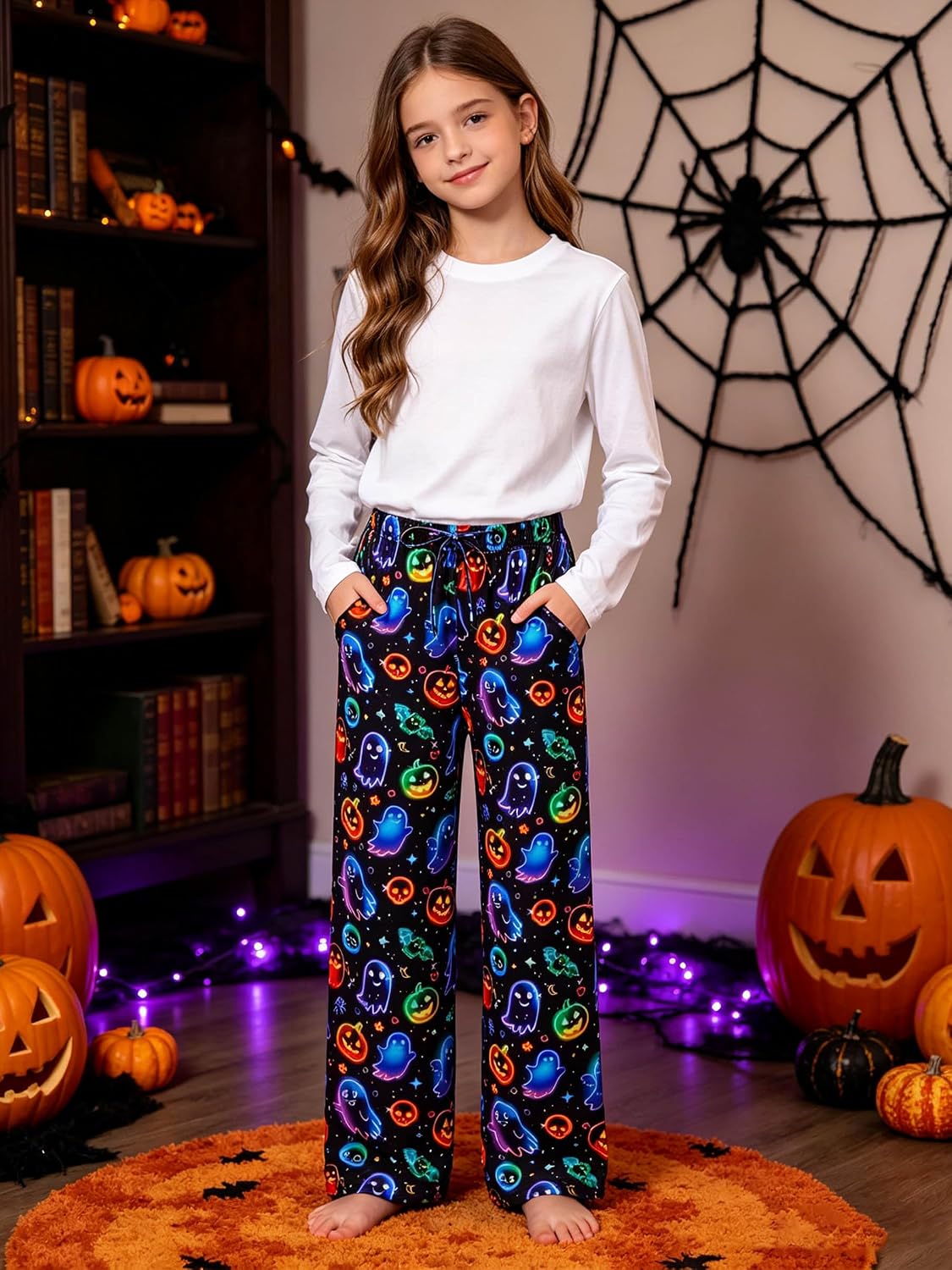 UNIFACO Kids Pajama Pants Boys Girls Holiday Pj Bottoms Size 6-16 Years