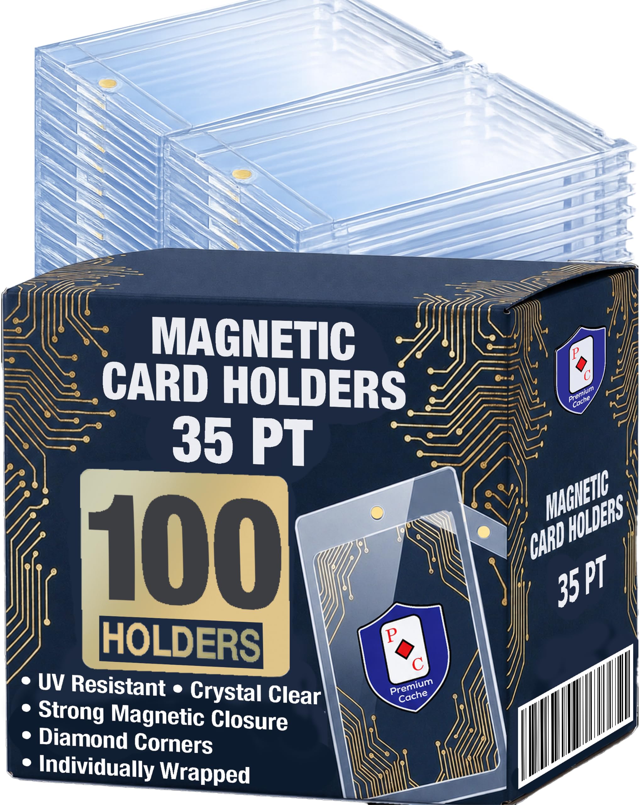 Magnetic Card Holder for Trading Cards | 35PT 100ct | One Touch Card Holder