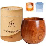 Whiskey Glasses Sets, Bourbon Glass, Bourbon Gifts for Men, Finished Wooden Old Fashioned Glass, Great Whiskey Gifts for Men, Dad, Or Brother (1 Pack)
