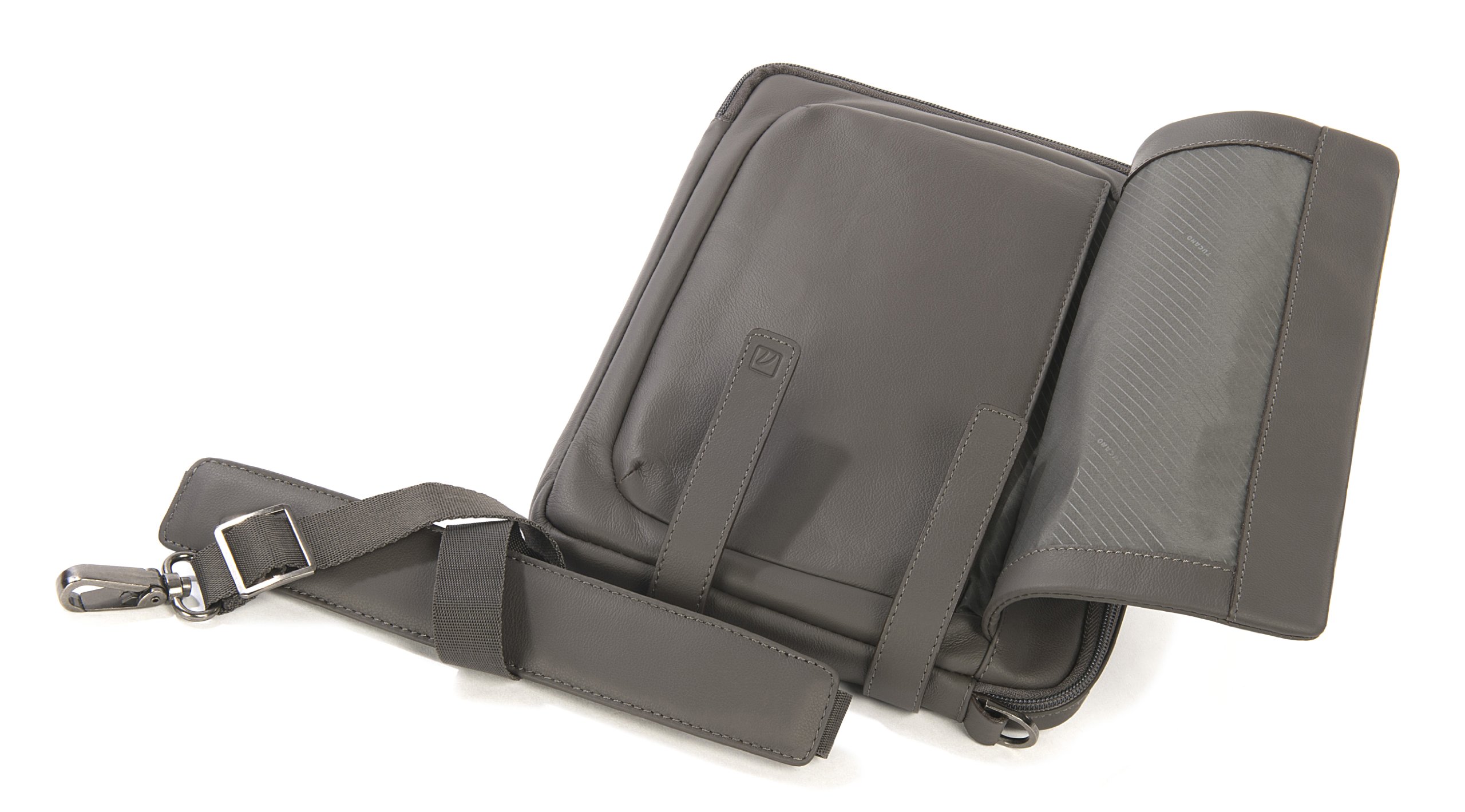 Tucano Tema Shoulder Borsa a Tracolla in Vera Pelle per iPad e Tablet