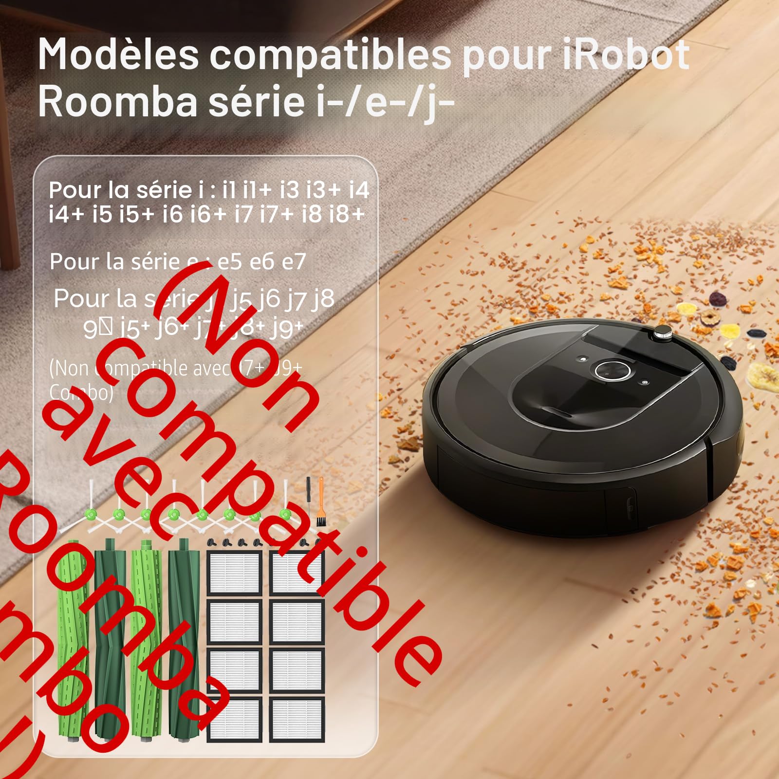 22 pièces accessoires pour aspirateur iRobot Roomba i7 j7 i3 i4 i6 i8 E5 E6 E7 séries E/I/J