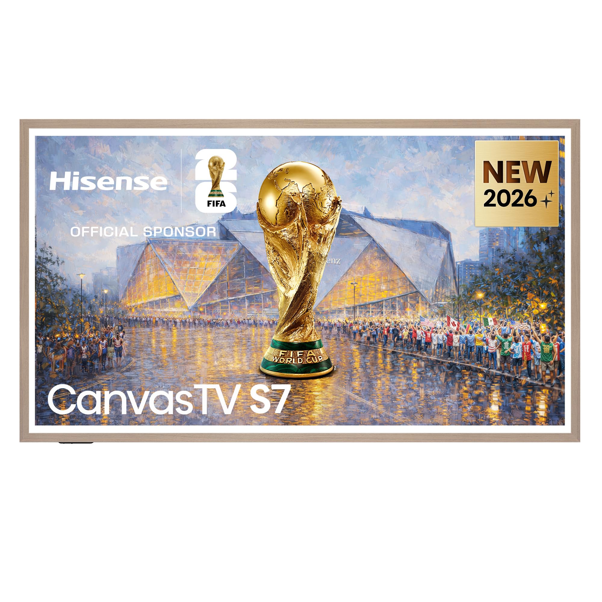 Hisense 55S7S - Hi-QLED Smart TV 55 Pulgadas, Hi-QLED Lifestyle TV, Modo Arte, Hi-Matte Display, Elige Marco, Diseño Ultra Fino, Soporte de Pared, Modo Juego 144 Hz Nativos, Sonido 2.0.2