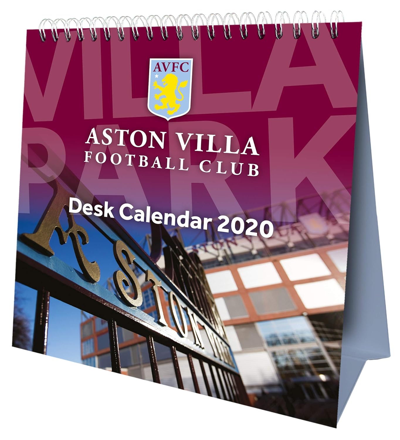 Aston Villa FC Desk Easel Official 2020 Calendar Month to View Desk