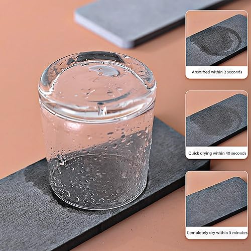 2 Pcs Water Absorbing Stone Trays, Kitchen/Bathroom Sink Soap Dish, Diatomite Tray Used for Hand Soap & Cosmetic Bottles in The Modern Home, 3.15" W x 8.7" L, White(Dark Gray,11.8" x 3.15")