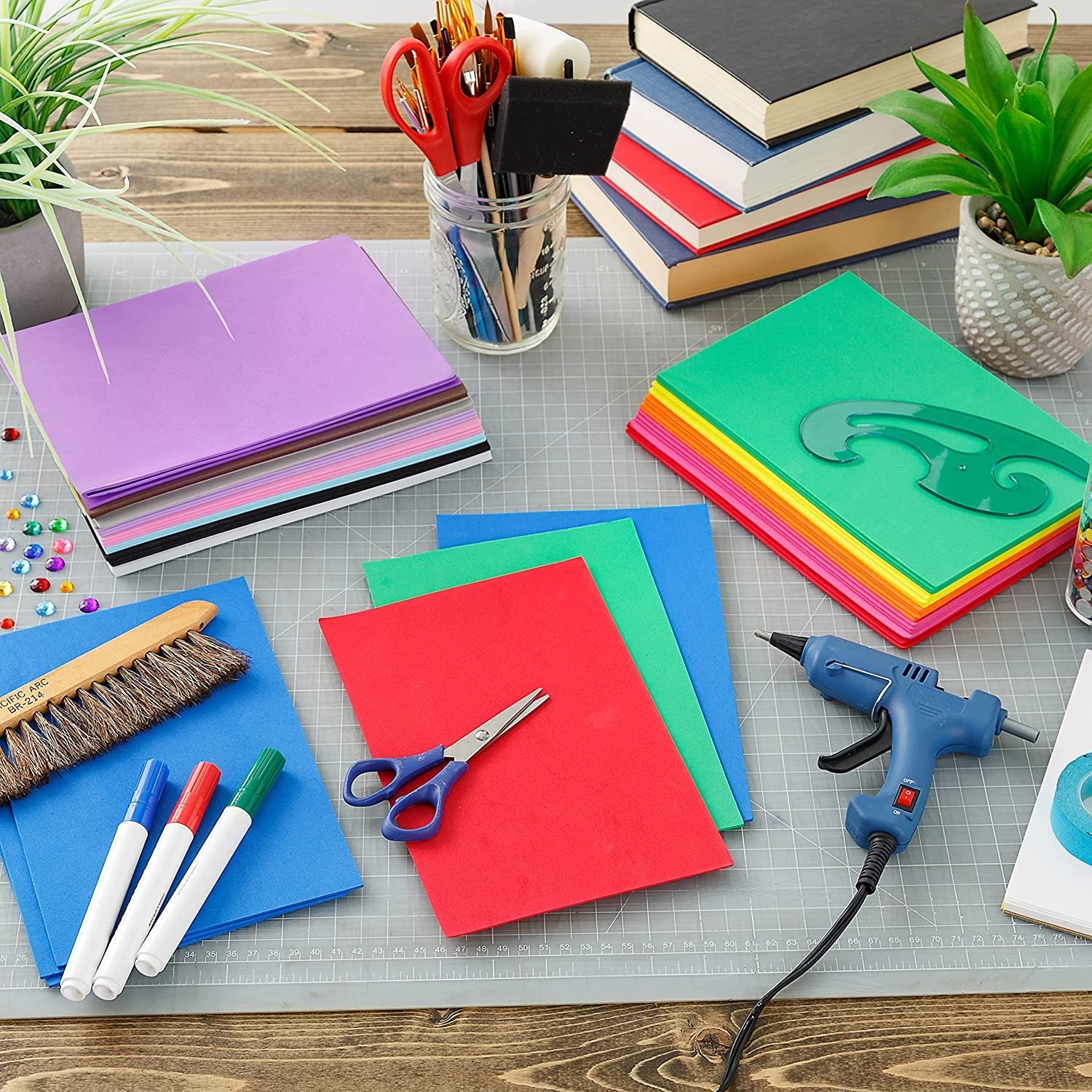 MDHQ Lot De 10 Feuilles De Papier Mousse Coloré Exquis Pour Loisirs Créatifs - Couleurs Assorties
