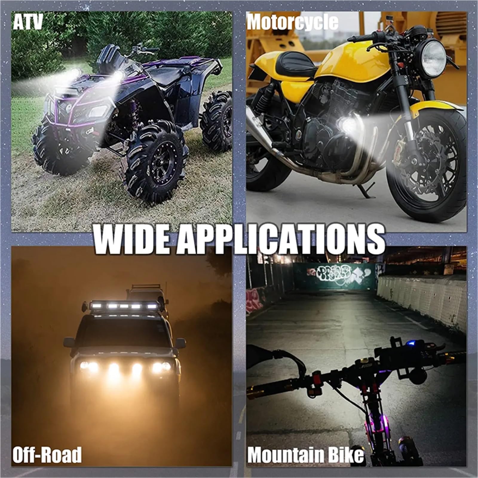 LED Fendinebbia Fari LED Da 60W Faro Moto | Fari Ausiliari Per Moto 2 Pezzi Faretti Aggiuntivi Lampada A LED 60 W 12 V -80 V Bicicletta Per Auto Moto Guida Fendinebbia