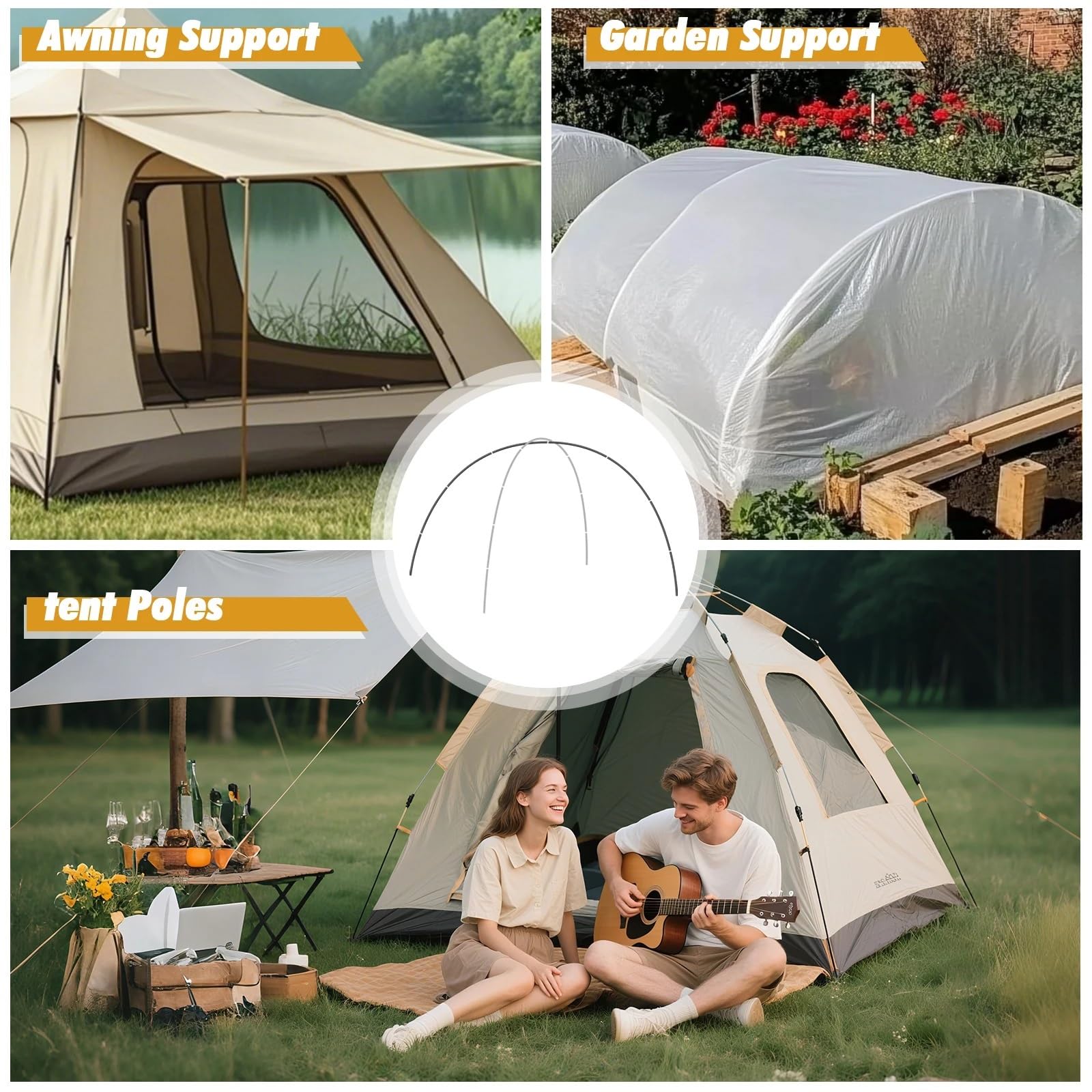 Zeltstangen 1 Stück/2 Stück Zeltstange aus Aluminiumlegierung, 4,30 m/3,6 m, Camping-Stützstangen, Ersatzzubehör for Wandermarkisen
