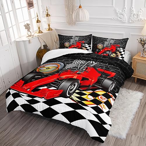 Vista 181 de Axolotl Kid Comforter Set Twin Size,Racing Car Bedding Set for Boys Girls Teen Kids Children Racing Gifts,Race Cars Quilt Bed Set with 1 Comforter 2