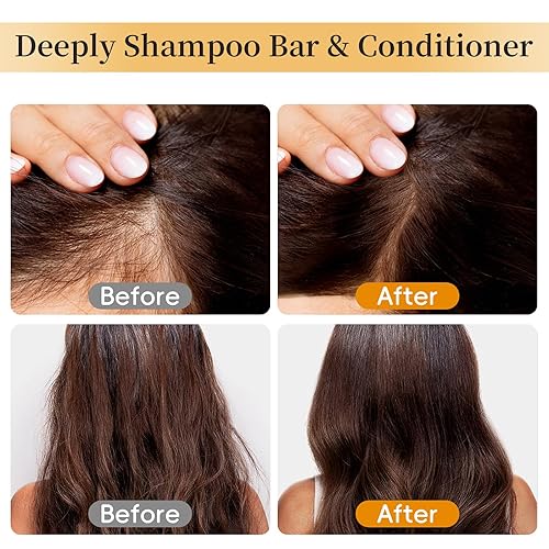 Miniatura 6 de Barra de champú y acondicionador, barras de jabón sólido para el crecimiento del cabello para mujeres, nutritivas, anti-pérdida de cabello,
