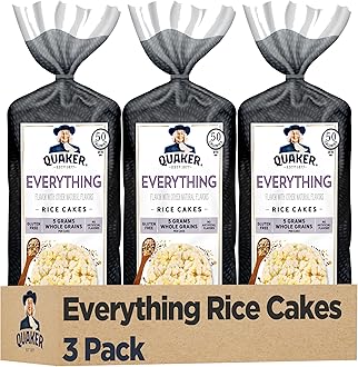 Large Rice Cakes, Everything Flavor, GLuten Free, Pack of 3
